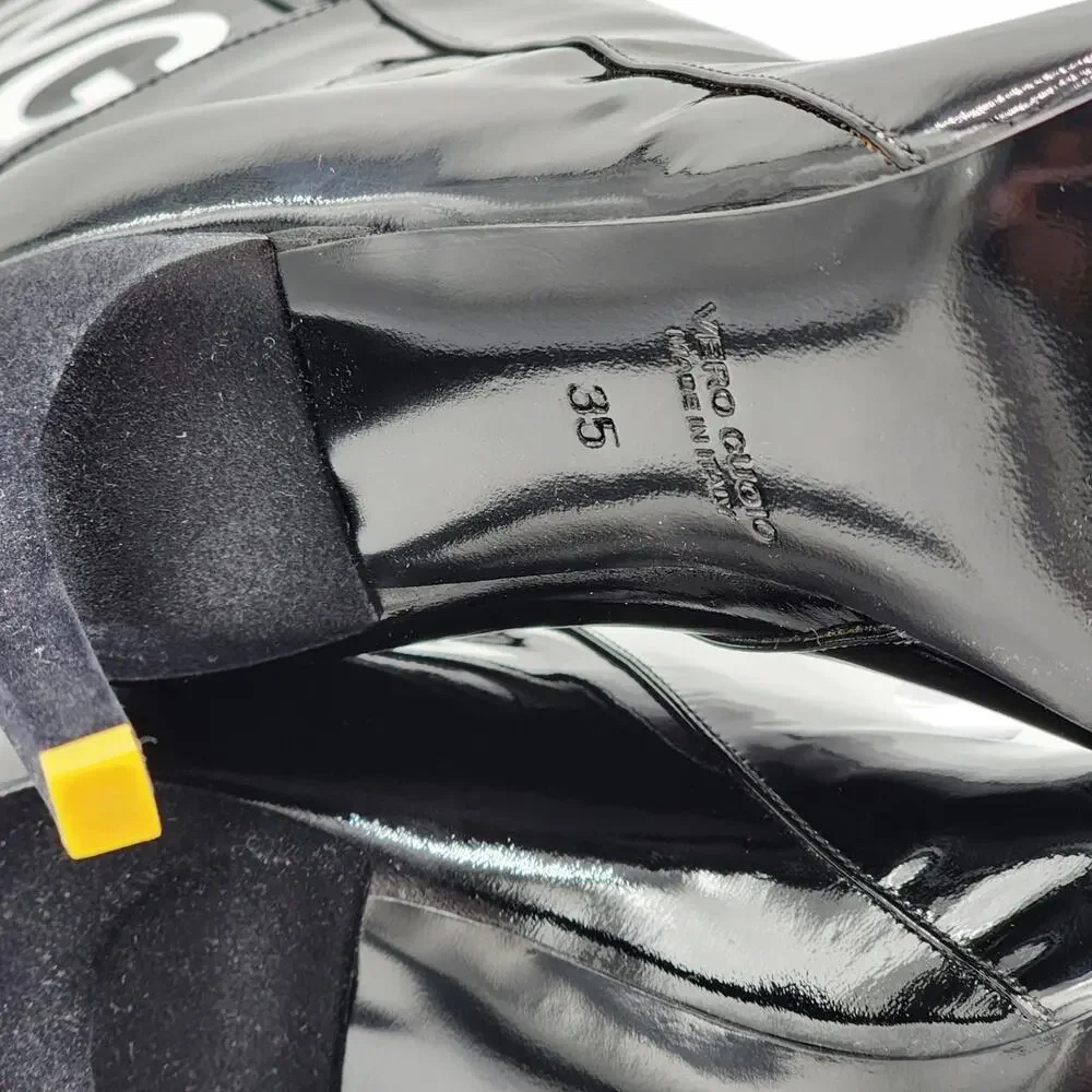 Off-White x Virgil Abloh For Walking Leather Boots 100mm - Black 35 4.5US $1425